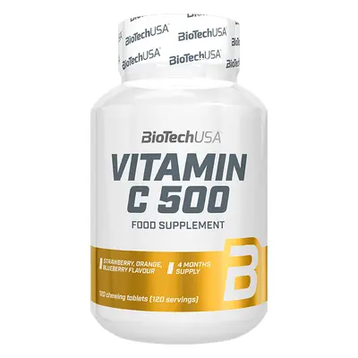 BioTech USA Vitamin C 500 120 tablet jahoda-borůvka-pomeranč