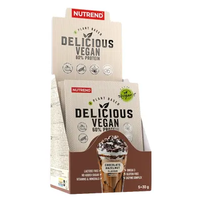 Nutrend Delicious Vegan Protein 5 x 30 g čokoláda-lískový ořech