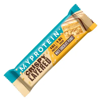 MyProtein Crispy Layered Bar 58 g bílá čokoláda-arašíd