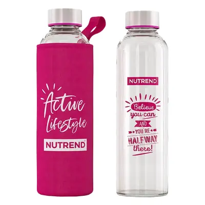 Nutrend Sklenená fľaša Active Lifestyle 500 ml fialovo / růžová