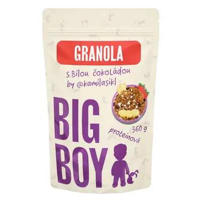 Big Boy Proteinová granola s bílou čokoládou @kamilasikl 360 g bílá čokoláda EKO varianta