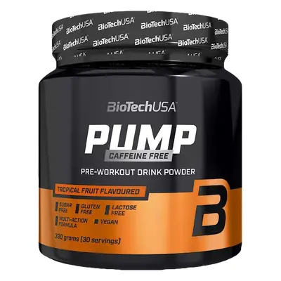 BioTech USA Pump Caffeine Free 330 g citrónový ledový čaj