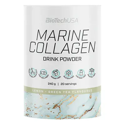 BioTech USA Marine Collagen 240 g citron-zelený čaj