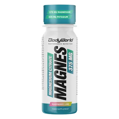 BodyWorld Magnesium Shot 80 ml malina-limetka