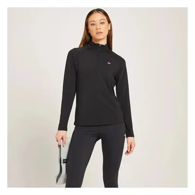 MyProtein Dámské sportovní triko Linear Mark Training 1/4 Zip černá M