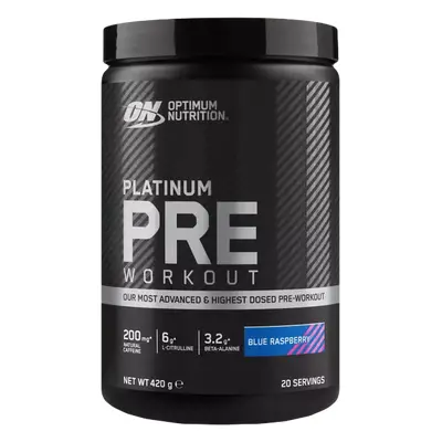 Optimum Nutrition Platinum Pre-workout 420 g modrá malina