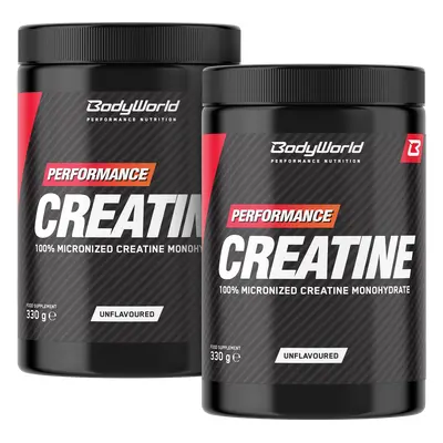 2x BodyWorld Micronized Creatine 330 g bez příchutě