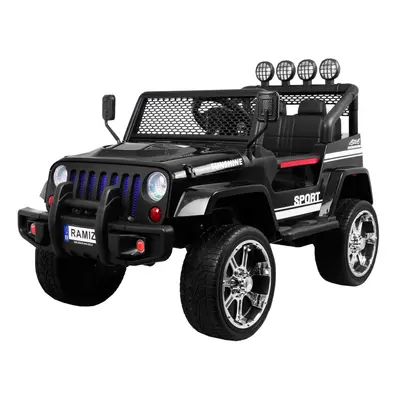 Ramiz Jeep Raptor 4x4, kožená sedačka, 2 místné černé