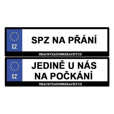 HračkyZaDobréKačky Vlastní SPZ s nápisem na elektrické autíčko