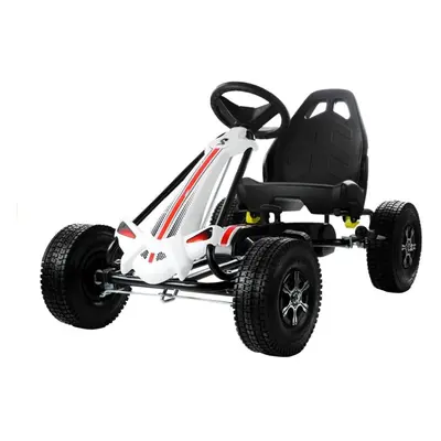 HračkyZaDobréKačky Šlapací motokára Gokart Monster bílá