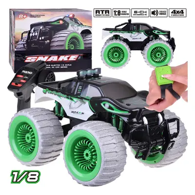 Autíčko Monster Snake 4x4 na dálkové ovládání RC s efekty RC0633 zelené