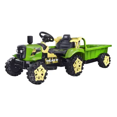 Elektrický traktor s přívěsem C2 zelený