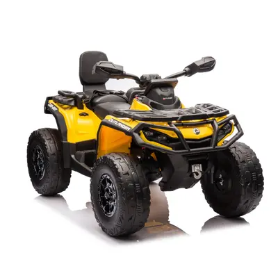 Dětská elektrická čtyřkolka Can-Am Outlander ATV 4x200W žlutá