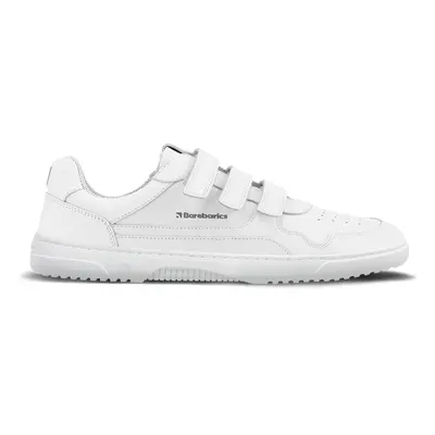 Barefoot tenisky Barebarics Zing Velcro - All White - Leather