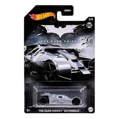 Hot wheels® the dark knight™ batmobile™ stříbrný angličák 1:64 hlk45