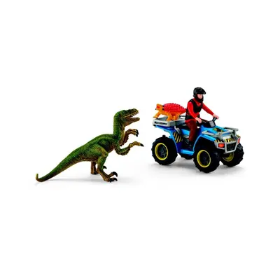 Schleich 41466 útěk před velociraptorem na čtyřkolce