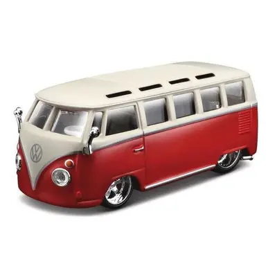 Bburago plus volkswagen van samba červený 1:32