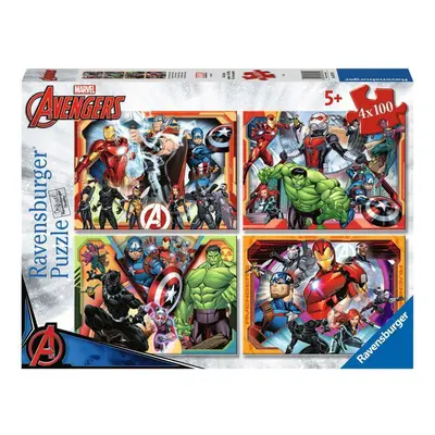 Ravensburger 07079 puzzle marvel avengers 4 x 100 dílků