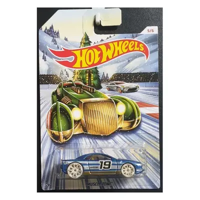 Hot wheels kovová autíčka holiday hot rods muscle tone, mattel gbc66