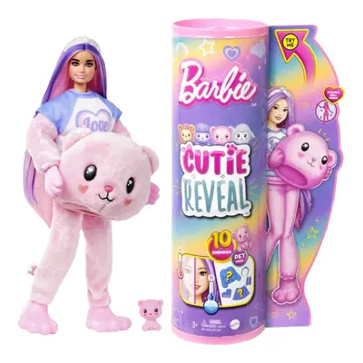 Mattel barbie cutie reveal pastelová edice medvídek, hkr04