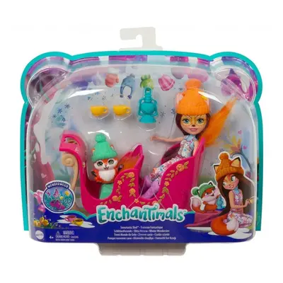 Enchantimals sáně pro lišku, mattel gjx31