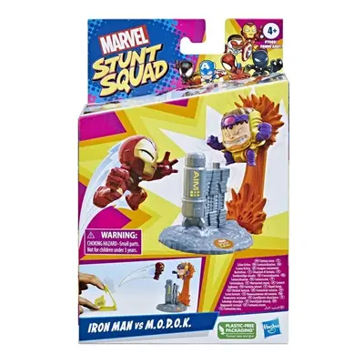 Hasbro marvel stunt squad iron man vs m.o.d.o.k., f7065