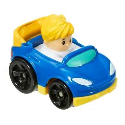 Fisher price little people mini autíčko závodník modrý, mattel drg96