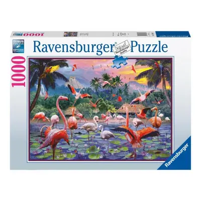 Ravensburger 17082 puzzle růžoví plameňáci 1000 dílků