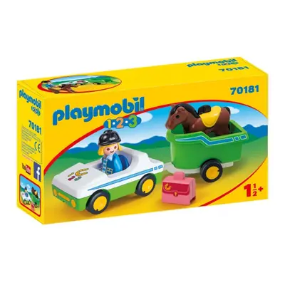 Playmobil 70181 auto s přívěsem pro koně (1.2.3)