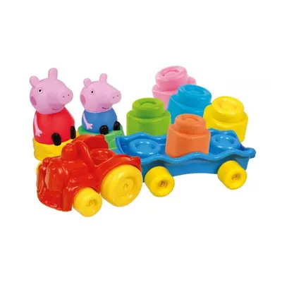 Clemmy baby peppa pig vláček s kostkami