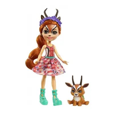 Enchantimals panenka se zvířátkem gabriela gazelle a spotter, mattel gtm26