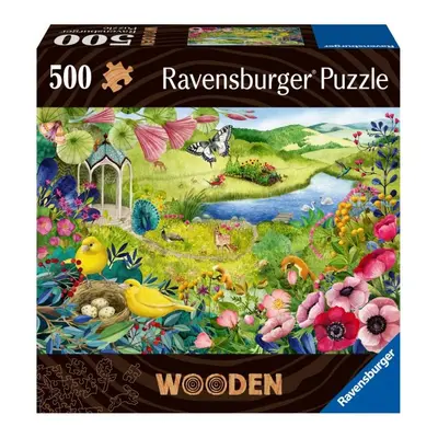 Ravensburger dřevěné puzzle divoká zahrada 500 dílků