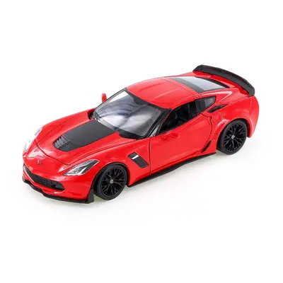 Kovový model chevrolet corvette z06 2017 červený 1:24