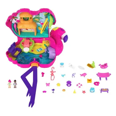 Polly pocket velký přenosný set plameňák, mattel hgc41