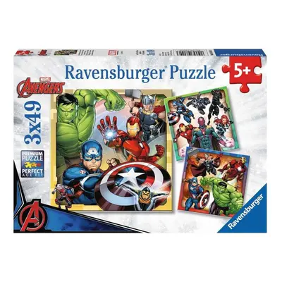 Ravensburger 08040 puzzle disney marvel avengers 3x49 dílků