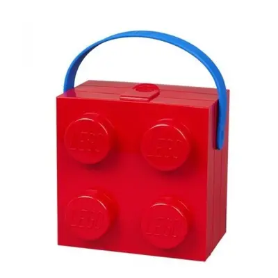 Lego® svačinový box s rukojetí červený