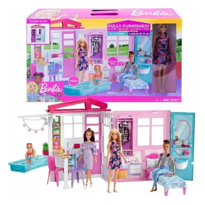 Mattel barbie útulný dům s panenkou, fxg55/gwy84