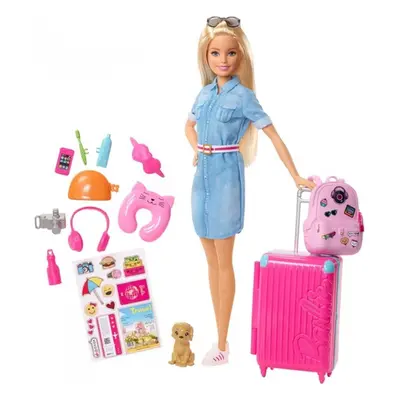 Barbie cestovatelka s pejskem, mattel fwv25