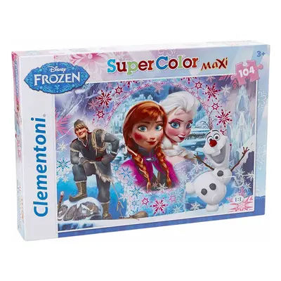 Clementoni 23662 puzzle super color maxi ledové království 104 dílků