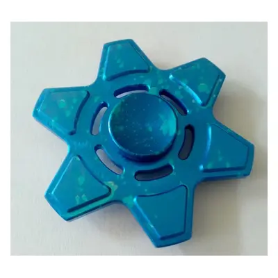 Fidget spinner kov alu star6 modrý