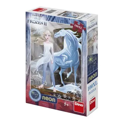 Dino puzzle frozen ii elsa s kouzelným koněm 100xl dílků.