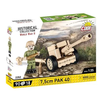 Cobi 2252 world war ii německé protitankové dělo 7,5 cm pak 40