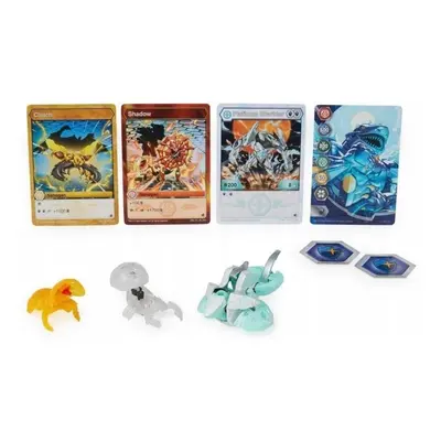 Bakugan trojbalení s true metal figurkou s4 sharktar x nano shadow x nano clutch