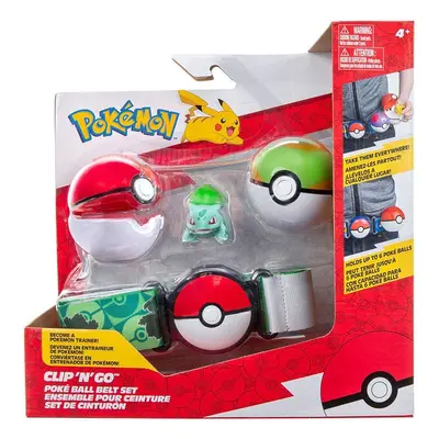 Pokémon clip 'n' go poké ball belt set bulbasaur