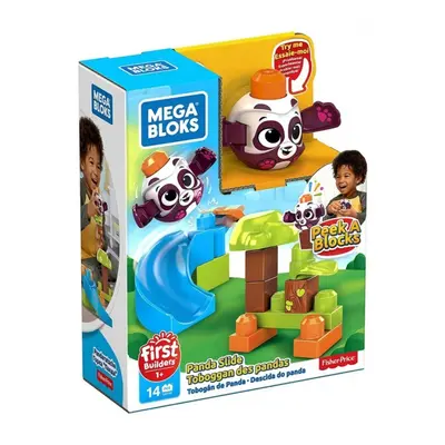 Mega bloks peek a blocks velká skluzavka panda, mattel gkx68