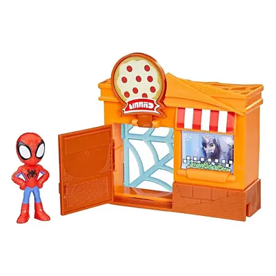 Hasbro spiderman spidey and his amazing friends city blocks spidey a pizzere