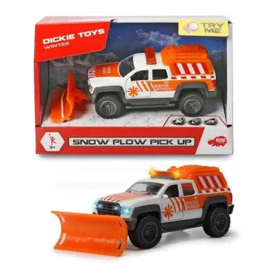 Kovové auto pick up se sněžným pluhem 17 cm