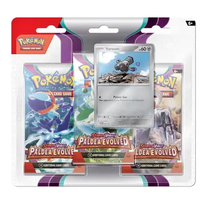 Pokémon tcg: sv02 paldea evolved - 3 blister booster varoom