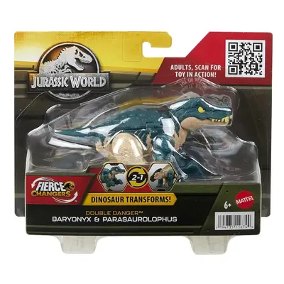 Mattel jurský svět dinosaurus s transformací baryonyx a parasaurolophus, hlp09