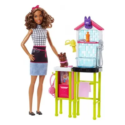 Barbie povolání herní set psí salón, mattel fjb31